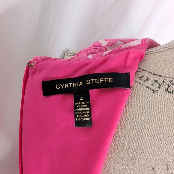 Cynthia Steffe Pink Dress 4 Jacquard Aniston - Picture 8 of 10